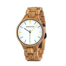 Load image into Gallery viewer, Relogio Masculino BOBO BIRD Wood Watch Men Top Luxury Brand Wrist Watches Male Clock in Wooden Gift box Great Gifts for Him OEM