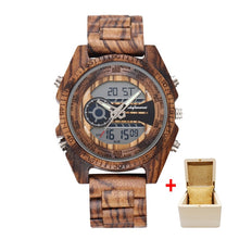 Load image into Gallery viewer, Shifenmei Wood Watch Men Military Sport Wristwatch Mens Quartz Watches Top Brand Luxury Wooden Watch Male Relogio Masculino 2020