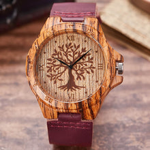 Load image into Gallery viewer, Imitation Wood Watch Men Women Quartz Imitate Wooden Watch Ostrich Deer Man Wristwatch Soft Leather Band Male Wrist Clock Reloj