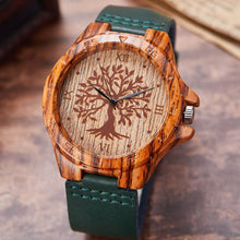 Load image into Gallery viewer, Imitation Wood Watch Men Women Quartz Imitate Wooden Watch Ostrich Deer Man Wristwatch Soft Leather Band Male Wrist Clock Reloj