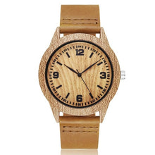 Load image into Gallery viewer, Imitation Wood Watch Men Women Quartz Imitate Wooden Watch Ostrich Deer Man Wristwatch Soft Leather Band Male Wrist Clock Reloj