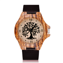Load image into Gallery viewer, Imitation Wood Watch Men Women Quartz Imitate Wooden Watch Ostrich Deer Man Wristwatch Soft Leather Band Male Wrist Clock Reloj