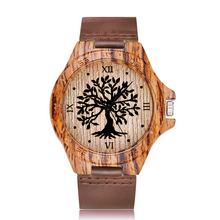Load image into Gallery viewer, Imitation Wood Watch Men Women Quartz Imitate Wooden Watch Ostrich Deer Man Wristwatch Soft Leather Band Male Wrist Clock Reloj