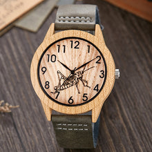 Load image into Gallery viewer, Imitation Wood Watch Men Women Quartz Imitate Wooden Watch Ostrich Deer Man Wristwatch Soft Leather Band Male Wrist Clock Reloj