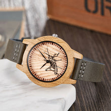 Load image into Gallery viewer, Imitation Wood Watch Men Women Quartz Imitate Wooden Watch Ostrich Deer Man Wristwatch Soft Leather Band Male Wrist Clock Reloj