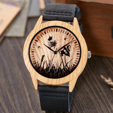 Load image into Gallery viewer, Imitation Wood Watch Men Women Quartz Imitate Wooden Watch Ostrich Deer Man Wristwatch Soft Leather Band Male Wrist Clock Reloj