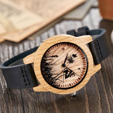 Load image into Gallery viewer, Imitation Wood Watch Men Women Quartz Imitate Wooden Watch Ostrich Deer Man Wristwatch Soft Leather Band Male Wrist Clock Reloj