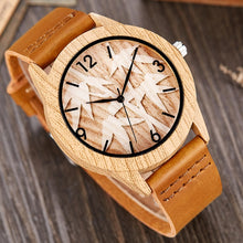 Load image into Gallery viewer, Imitation Wood Watch Men Women Quartz Imitate Wooden Watch Ostrich Deer Man Wristwatch Soft Leather Band Male Wrist Clock Reloj