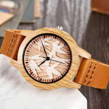Load image into Gallery viewer, Imitation Wood Watch Men Women Quartz Imitate Wooden Watch Ostrich Deer Man Wristwatch Soft Leather Band Male Wrist Clock Reloj