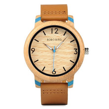Load image into Gallery viewer, BOBO BIRD Wood Watch Men Ladies Clearance Sale price Promotion Quartz Wristwatches Male Women Leather Strap relogio masculino
