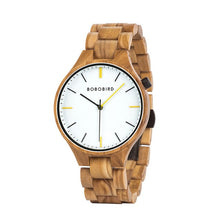 Load image into Gallery viewer, Relogio Masculino BOBO BIRD Wood Watch Men Top Luxury Brand Wrist Watches Male Clock in Wooden Gift box Great Gifts for Him OEM
