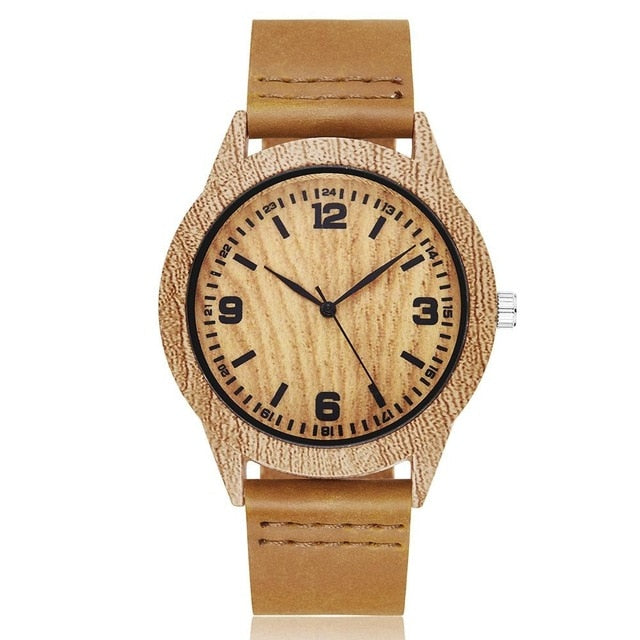Imitation Wood Watch Men Women Quartz Imitate Wooden Watch Ostrich Deer Man Wristwatch Soft Leather Band Male Wrist Clock Reloj