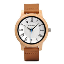 Load image into Gallery viewer, BOBO BIRD Wood Watch Men Ladies Clearance Sale price Promotion Quartz Wristwatches Male Women Leather Strap relogio masculino
